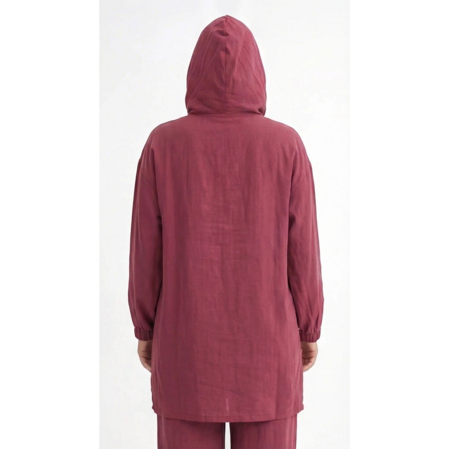 Bordo İkili Tunik Takım