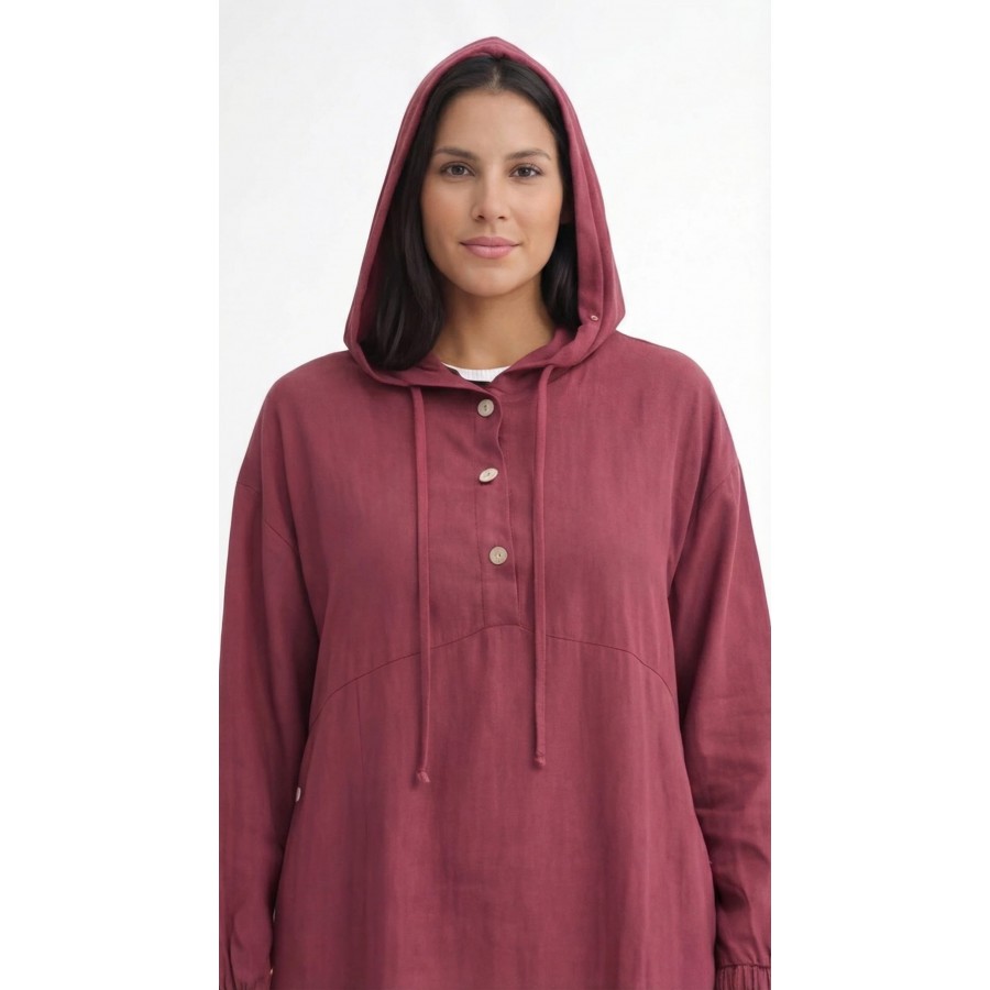 Bordo İkili Tunik Takım