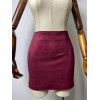 Bordo Mini Süet Etek Bordo Mini Süet Etek