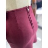 Bordo Mini Süet Etek Bordo Mini Süet Etek