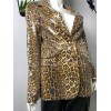 Leopar Desen Payetli Blazer Ceket